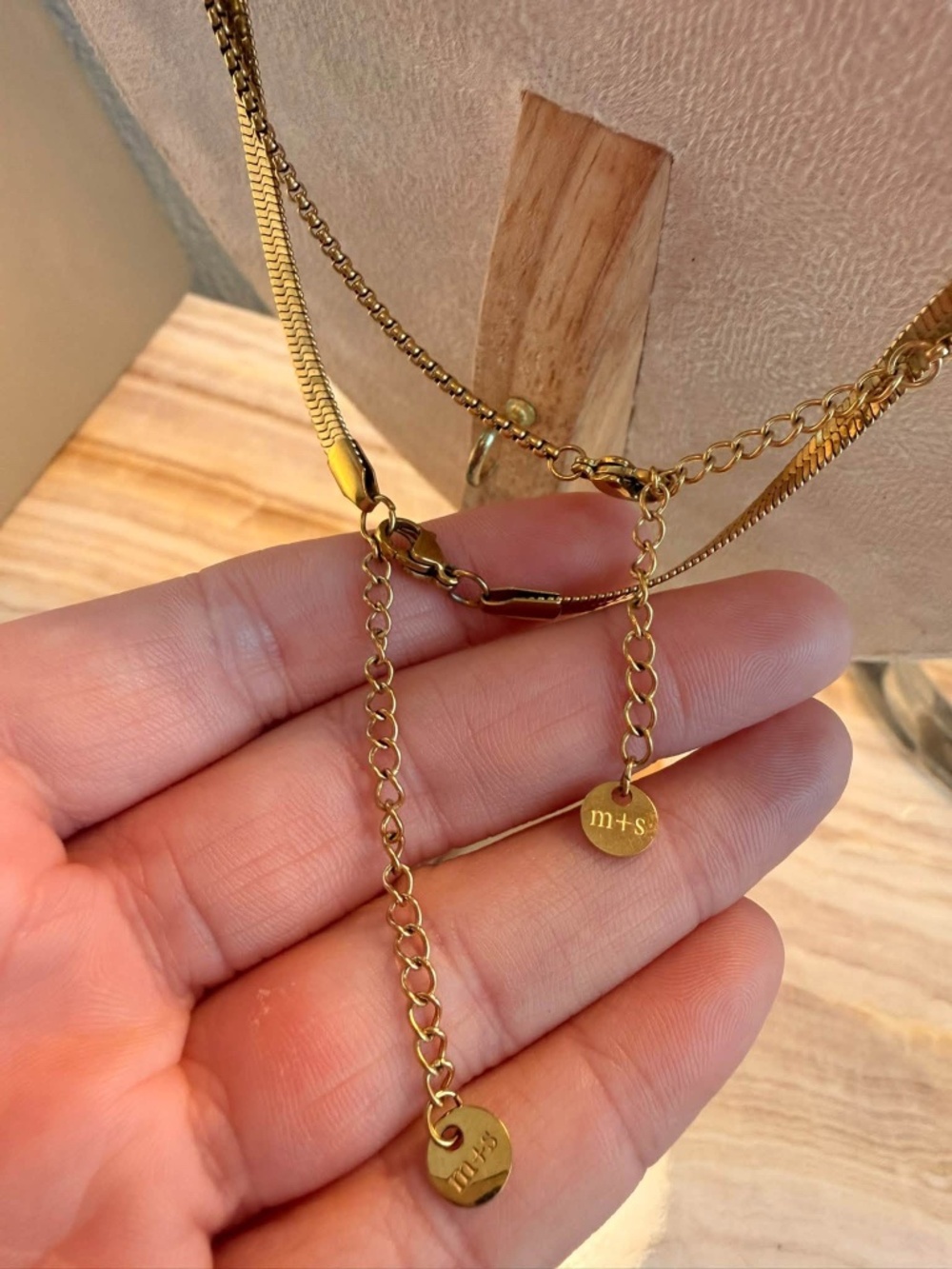 M + S Gold Jewelry Stack - Picture 4 of 4